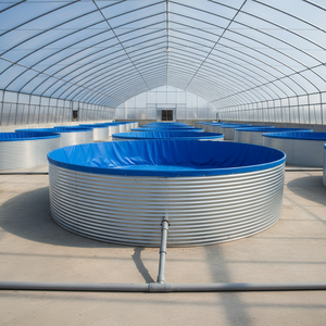 حوض سمك من الفولاذ المجلفن للزراعة/الاستزراع التجاري، معدات تربية الأسماك، بطانة من القماش المشمع PVC، ماركة SYGH، حجم مخصص - Product Image 4
