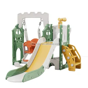 Hot Sale Indoor Play Plastic Play Set For Children - Backyard Toy Playhouse With Slide And Swing