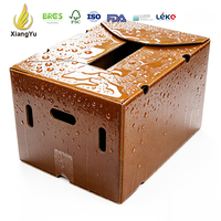 Boîte en carton ondulé personnalisée Xiangyu de 25 kg pour l'emballage de viande, carton enduit de cire imperméable pour la viande congelée, fournisseur de logistique de la chaîne du froid