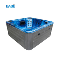 Bain à remous chauffant moderne pour 6 personnes, centre de spa extérieur en acrylique