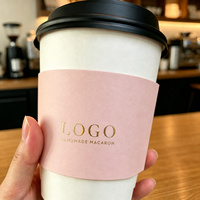 Sarung Cangkir Kopi Kertas Logo Kustom Idol Kpop, Sarung Cangkir Kopi Kertas Kraft, Sarung Cangkir Kardus Bergelombang untuk Minuman Panas
