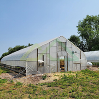 Serre agricole intelligente multi-chapelles à petite échelle pour la production de légumes, équipée du film POPE