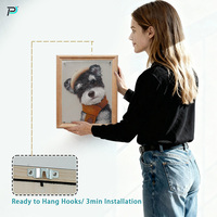 Décoration murale 3D personnalisée peinte à la main 6 couches acrylique peinture animale encadrée art mural décorations de salon