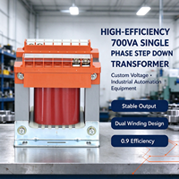 Transformateur abaisseur monophasé haute efficacité 700VA, tension personnalisée pour équipement d'automatisation industrielle