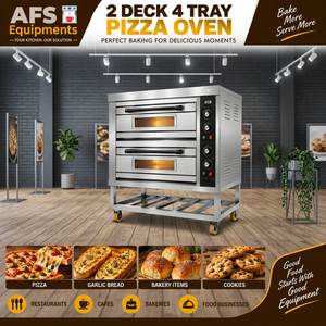เตาอบเบเกอรี่ไฟฟ้า AFS Equipments แบบ 2 ชั้น 10 ถาด 14.6 กิโลวัตต์ 380 โวลต์ 10-260 องศาเซลเซียส ควบคุมแบบดิจิตอล ตั้งพื้นได้ พร้อมตัวตั้งเวลา สำหรับใช้งานเชิงพาณิชย์ - Product Image 6