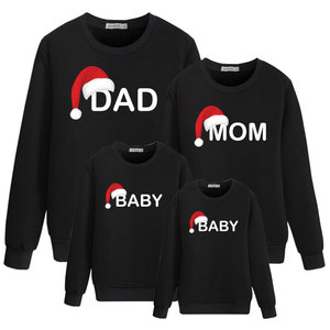 Vêtements de Noël Père Mère Bébé pour la Famille, Tenues Assorties Pull à Capuche Mère Fille Père <span class=keywords><strong>Fils</strong></span>, Chandail de Noël - Product Image 2