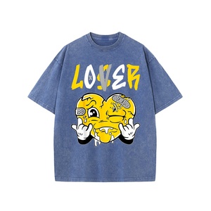 เสื้อยืดผ้าฝ้ายฟอก100% แนววินเทจสำหรับผู้ชายเสื้อฮิปฮอปแขนสั้นผ้าคอตตอนไซส์ใหญ่พิเศษพิมพ์ลายดิจิตอล - Product Image 5
