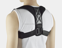 Correcteur de posture orthopédique réglable noir et gris pour le haut du dos et les épaules Chuangen