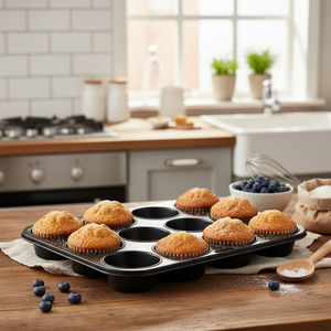 Stampo in acciaio antiaderente per 12 muffin della gamma "Moka" (Ibili 820501) - Product Image 3