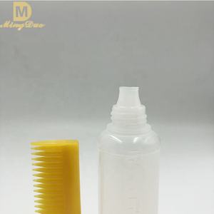La bottiglia molle di plastica di compressione del pe 150ML con la testa del pettine dei pp per le tinture dei capelli di stimolazione dei capelli di rogaine del salone di parrucchiere con pettine - Product Image 6