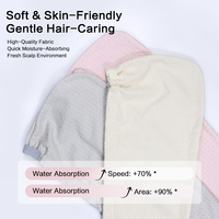 Shuqi Waffle Microfiber Hair Towel Lightweight Skin-Friendly Quick Absorbing Machine Washable Durable