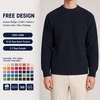 Maßgefertigter OEM ODM Hersteller Herren Übergrößen Rippstrick Pullover Baumwolle-Wolle-Mischung Business Casual Winter Strickwaren