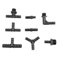 Excelente Conector en T de Plástico de 16mm/20mm/25mm con Púas, Conector de Tubería de PE de 3 Vías Tipo T para Sistema de Riego por Goteo, Divisor de Manguera de Agua