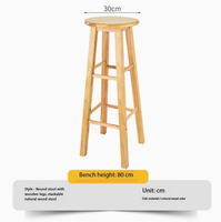 Tabouret de bar en tissu avec structure en bois massif, design moderne, usage commercial pour hôtel, salle à manger, bar à domicile, salon, chaise haute