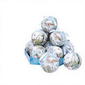 Adornos Navideños de Espuma con Diseño de Casa de Nieve y Árbol, Estilo Moderno, Lindos y Animados, Modelo 75-012L - Product Image 1