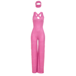 Viviblook D26JP243 Mono de yoga para mujer, nuevo, sexy, sin mangas, de color liso, sin espalda, informal, de una pieza, con diadema - Product Image 6