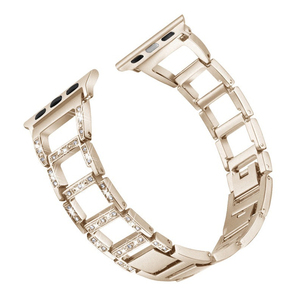 <span class=keywords><strong>สาย</strong></span>นาฬิกาข้อมือแบบระบายอากาศได้ สำหรับ <span class=keywords><strong>Apple</strong></span> Iwatch  วัสดุสแตนเลสประดับเพชร - Product Image 6