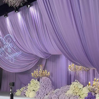 Rideaux de scène de mariage, toile de fond extérieure, décoration en tissu polyester, draperies sur mesure, plusieurs décorations de mariage