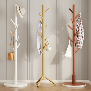 Hot New Home Simple manteau en bois massif et chapeau chambre salon pour accrocher des vêtements support de sac suspendu Vertical unipolaire - Product Image 4