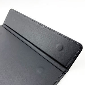 Carte de menu noire de haute qualité pour restaurant, menu simple en cuir avec clip, menu de cocktails avec porte-stylo - Product Image 4