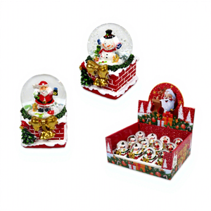 Globo di Neve Natalizio 3"X2" 144pz/CS 12DIS(12)/CS Decorazioni Modello 377223 - Product Image 1