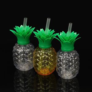 Gobelet en plastique en forme d'ananas avec paille, en PET de qualité alimentaire, pour fête, vaisselle unisexe - Product Image 2