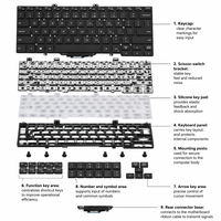 لوحة مفاتيح إنجليزية أمريكية مضاءة خلفيًا لأجهزة Dell Latitude 5400 5410 7400 7410 مع مؤشر تراكبوينت بديل