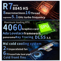 Ordinateur portable de jeu MSI 2025 Star Shadow 15 AI Ryzen Edition 15,6 pouces QHD 165 Hz RTX4060 R7-8845HS 16 Go 512 Go Gen4