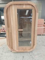 Nouveau style de sauna extérieur en cèdre rouge ou en pruche canadienne, sauna extérieur en forme de cube à vendre
