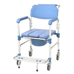 Fauteuil roulant pliable, chaise de douche confortable pour les personnes âgées