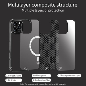 Fundas <span class=keywords><strong>de</strong></span> Fibra <span class=keywords><strong>de</strong></span> Carbono Forjado Real 3K con Acabado Brillante y Colorido para <span class=keywords><strong>iPhone</strong></span> <span class=keywords><strong>12</strong></span> a 16 Pro Max Plus, Compatibles con Carga Inalámbrica - Product Image 4