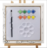 Non toxique bonne qualité bois de pin forme carrée coton Mini taille bricolage toile de peinture étirée