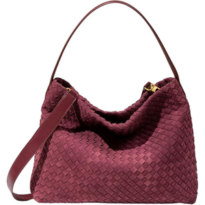 Elegant <b>Woven</b> Tote <b>Bag</b> with Hasp Closure Solid Color Daily Use All Seasons Women's Handbag Fashion Polyester Lining - Product Image 6