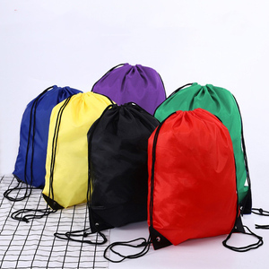Custom Logo Bags 210d Polyester Draw String Sports Backpack Promotional Custom Polyester Drawstring Bags