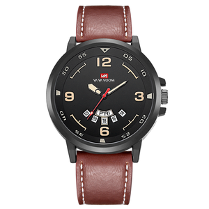 Mens Quartz Watch Leather Strap Classic Business Fashion Wristwatch Waterproof Minimalist Design - Product Image 4