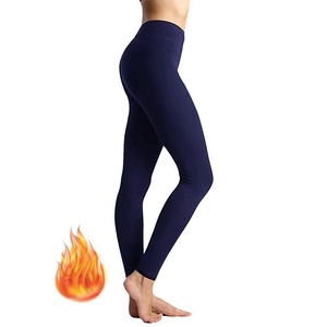 Leggings Yoga Invernali da Donna Plus-Size, Stile Europeo-Americano, <span class=keywords><strong>Felpati</strong></span>, Spessi, Tinta Unita, Slim-Fit, Lunghezza Media Polpaccio, Vita Media - Product Image 4
