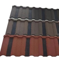 Tuiles de toiture en métal revêtues de pierre colorées, fabriquées en Chine, haute qualité