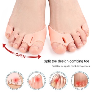 Sebs Abrazadera de pie de silicona de tres orificios con almohadilla frontal suave <span class=keywords><strong>Corrector</strong></span> Valgus Separador Herramienta de cuidado del antepié - Product Image 2