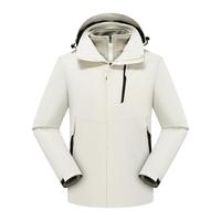 Veste d'hiver unisexe de couleur unie pour l'extérieur, en tissu 75D double trame et double chaîne, doublure en polaire Silver Fox 420g, fermetures éclair entièrement imperméables
