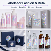 Custom Printed PET Material Holographic Labels Samples for Consumer Electronics Factory Supply with Roll and Sheet Options