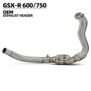 Kit Tubi di Scarico GSXR750 in Acciaio Inox, Collettore Moto con Interfaccia Opzionale per Suzuki Racing GSXR600 GSXR 600 <span class=keywords><strong>750</strong></span> - Product Image 6