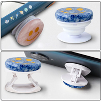 Soporte para Dedo de teléfono de cristal rosa, varios soportes de piedra curativa, soporte para teléfono, soporte para dedo móvil, accesorios para teléfono para mujer