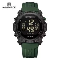 Jam Tangan Digital Naviforce NF7104 7104 Logo Kustom Grosir Pria Tali Silikon Jam Tangan Sport OEM ODM LED Bercahaya Kalender