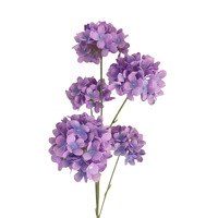 Flores Artificiales de Seda Serie Púrpura, Rosas de Boda, Phalaenopsis, Lirios, Gypsophila, Hortensias, Flores Artificiales al por Mayor para Exteriores y Hogar