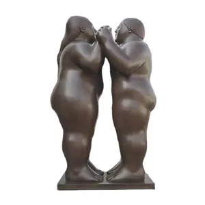 Escultura de bronce de tamaño real, estatua de Adán y Eva, escultura famosa de gran tamaño