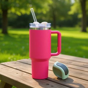 Hipdeer Classic 40Oz Beer Stein Glass <b>Double</b> <b>Wall</b> Thermos with Straw Topper for Drinking & DIY Sublimation Custom Logo - Product Image 2