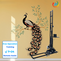 3D 5D doble cabeza Vertical Mural papel madera cerámica Metal UV inyección de tinta pintura de pared impresora máquinas de impresión