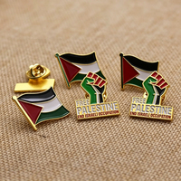 Broche drapeau pays arabe or bon marché épinglette drapeau insigne de paix personnalisé