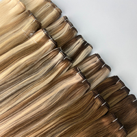 Mèches de cheveux humains à coudre, double tirage, Remy, balayage, alignées sur la cuticule, vierges, pour professionnels