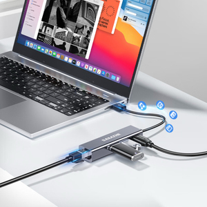 SAMZHE USB 2.0 Splitter zu <span class=keywords><strong>Ethernet</strong></span>-Anschluss Erweiterungsdock RJ45 100Mbps Laptop Kabelgebundener Netzwerk-Hub LAN-Schnittstellen-Erweiterungskonverter - Product Image 3